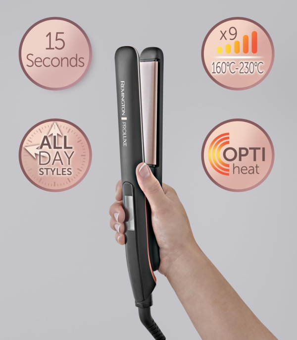 Remington ProLuxe Midnight Edition: Alisado Profesional con Tecnología OPTIHeat - Imagen 2