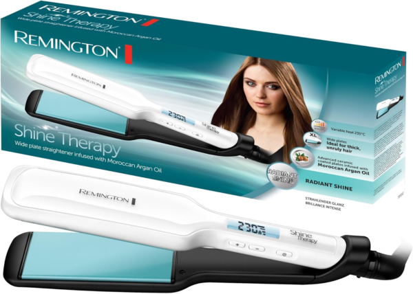 Remington Shine Therapy S8550: Alisado Brillante con Placas Anchas